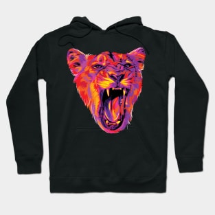 Roaring Lioness Painting Hoodie